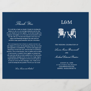 Adirondack Chaises de plage Programme de mariage b