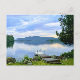 Adirondack Lake et Montagnes Carte postale avec Ka