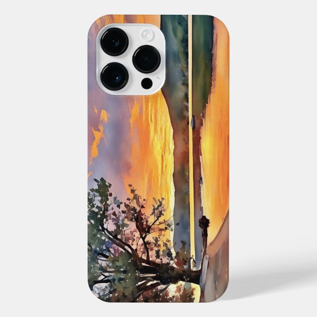 Adirondack Lake Sunrise Phone Case iPhone 14 Pro Max Hülle (Rückseite)