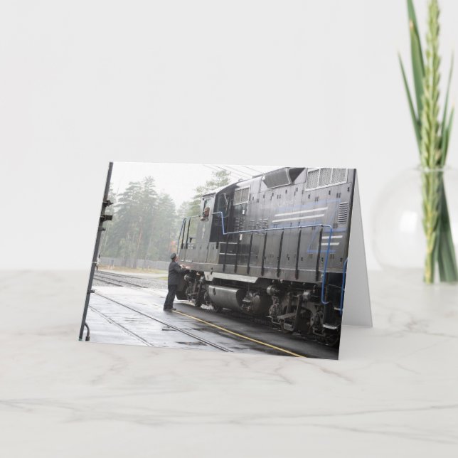 Adirondack landschaftliche Eisenbahn-Gruß-Karte Karte (Vorderseite)