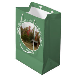 Adirondack Lean to im Herbst Artikel der Geburtsta Mittlere Geschenktüte
