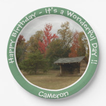Adirondack Lean to im Herbst Artikel der Geburtsta
