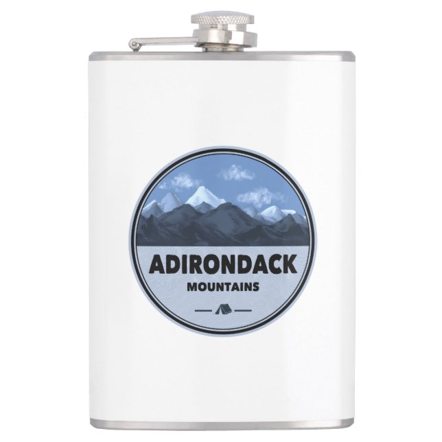 Adirondack Mountains New York Camping Flachmann (Vorderseite)