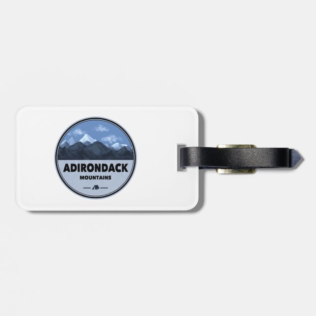 Adirondack Mountains New York Camping Gepäckanhänger (Rückseite horizontal)