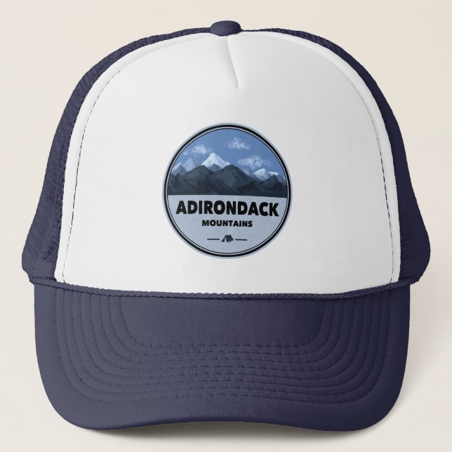 Adirondack Mountains New York Camping Truckerkappe (Vorderseite)