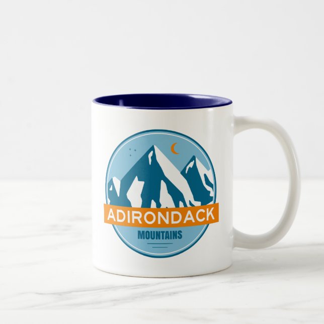 Adirondack Mountains New York Zweifarbige Tasse (Rechts)