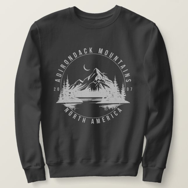 Adirondack Mountains Retro Vintag 2007 Sweatshirt (Design vorne)