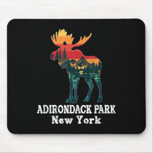 Adirondack Park Elch-Silhouette Wandern New York  Mousepad