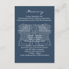 Adirondack Stairs Navy Blue Intinerary Begleitkarte