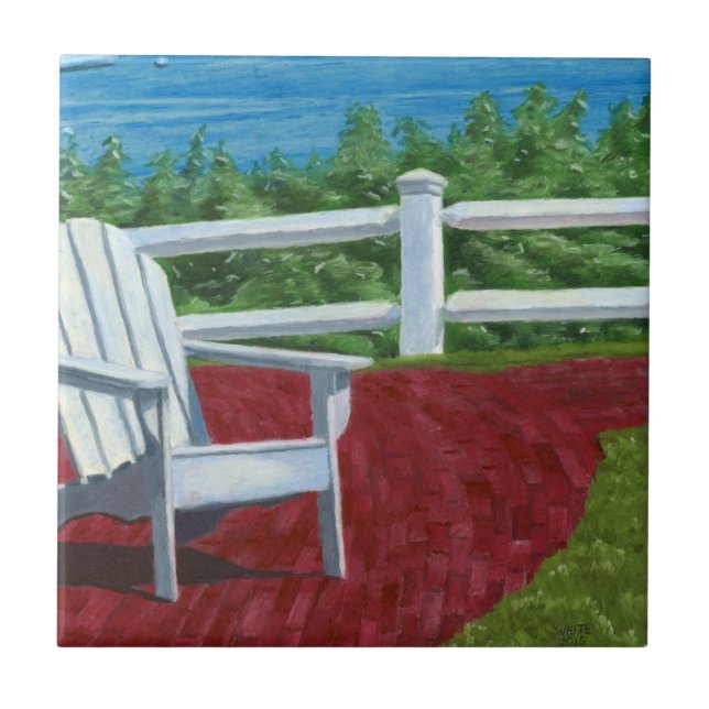 Adirondack-Stuhl-Malerei Fliese (Vorderseite)