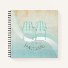 Adirondack-Stühle Aqua Blue ID623 Notizbuch