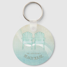 Adirondack-Stühle Aqua Blue ID623 Schlüsselanhänger