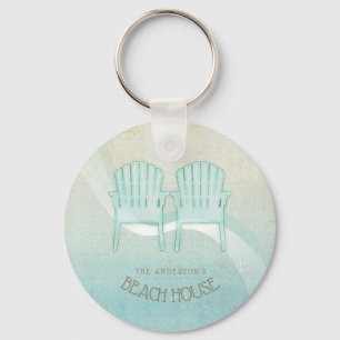 Adirondack-Stühle Aqua Blue ID623 Schlüsselanhänger