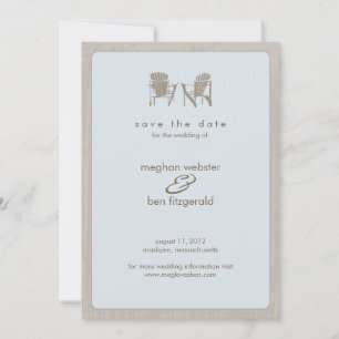 Adirondack-Stühle Hochzeit speichern das Datum Save The Date