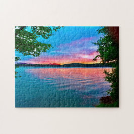 Adirondack sunset on the lake
