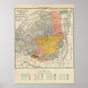 Adirondack Übersichts-Skizze - Verplanck Colvin Poster