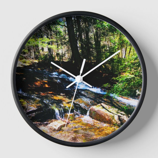 Adirondack Wasserfall-Alarm CLock Uhr (Vorderseite)