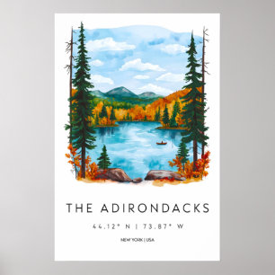 Adirondacks-Aquarell-Nationalparkplakat Poster