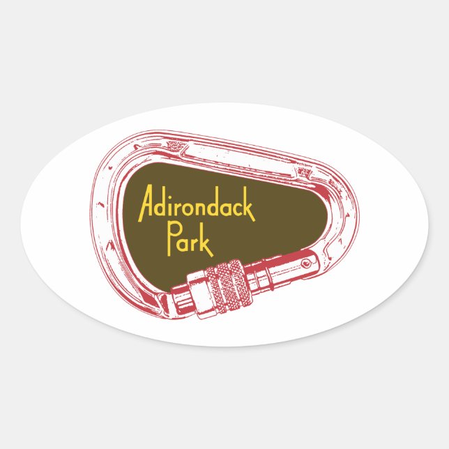 Adirondacks Climbing Carabiner Ovaler Aufkleber (Vorderseite)