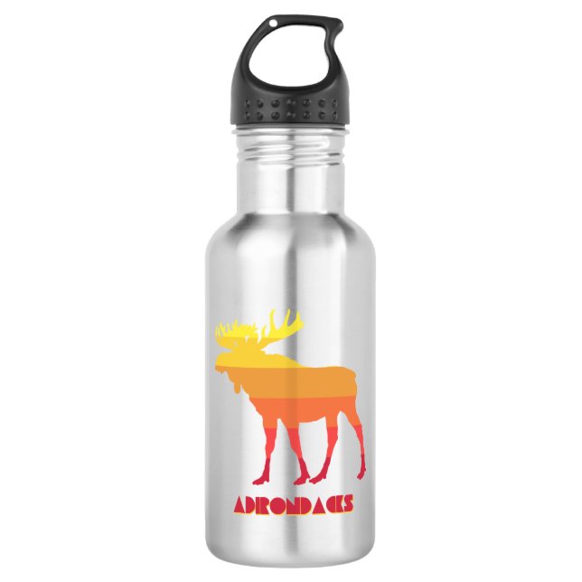 Adirondacks Moose Edelstahlflasche (Vorderseite)