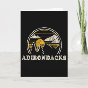 Adirondacks New York Ny T-Shirt Vintage Wandern Mo Karte