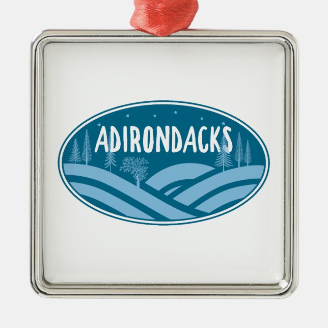 Adirondacks New York Outdoor Ornament Aus Metall (Vorne)