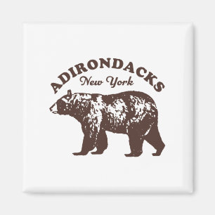 Adirondacks Ny Bär Retro Vintage Stil Wandern Mou Magnet