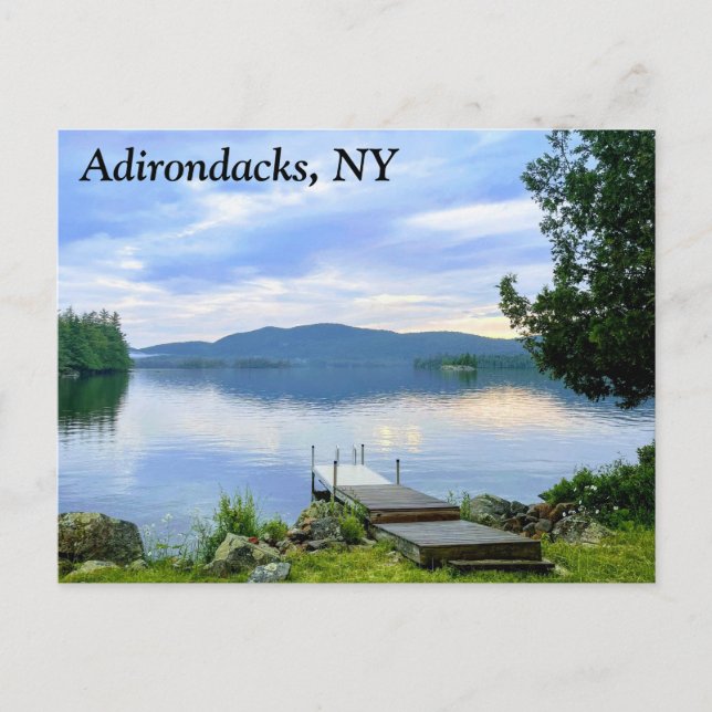 Adirondacks, NY Lake et carte postale Kayaks (Devant)