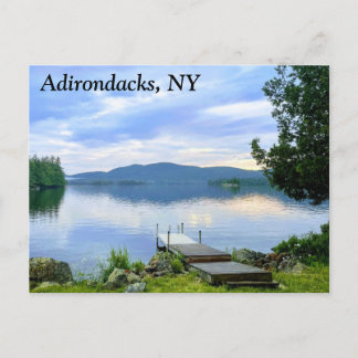 Adirondacks, NY Lake und Kayaks Postcard Postkarte