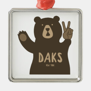Adirondacks Peace Bären Ornament Aus Metall