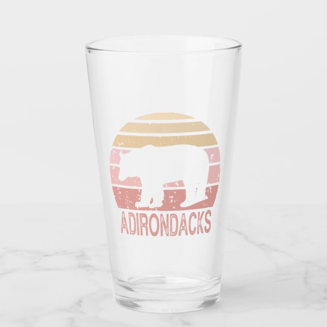 Adirondacks Retro Bär Glas (Vorderseite)