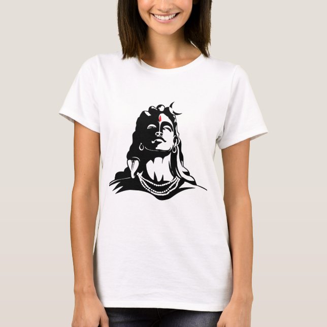 Adiyogi Mahadev OM Namah Shivaya Hindu T-Shirt (Vorderseite)