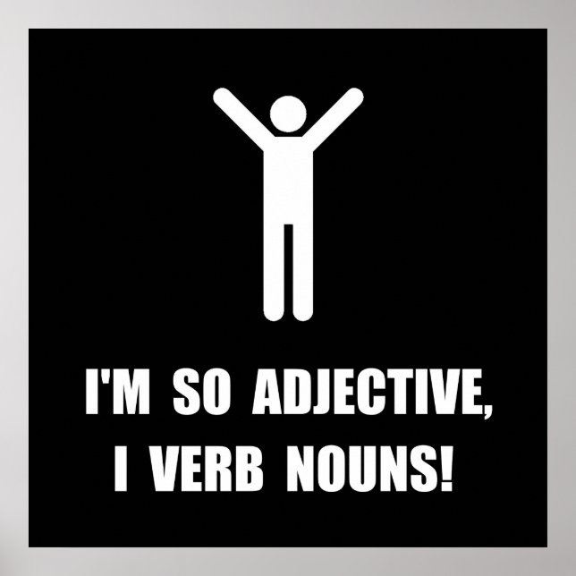 Adjektiv Verb Nouns Poster (Vorne)