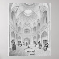 Adji Seid Hussein Bazaar, in Kashan, aus "Voyage"