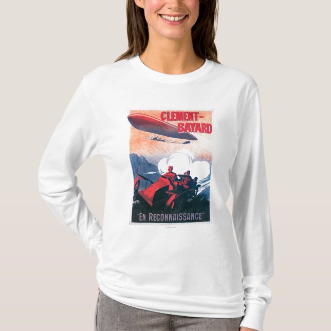 Adjudant Vincenot WWI Luftschiff-förderndes Plakat T-Shirt (Vorderseite)