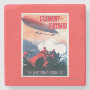 Adjudant Vincenot WWI Luftschiff Werbeplakat Steinuntersetzer
