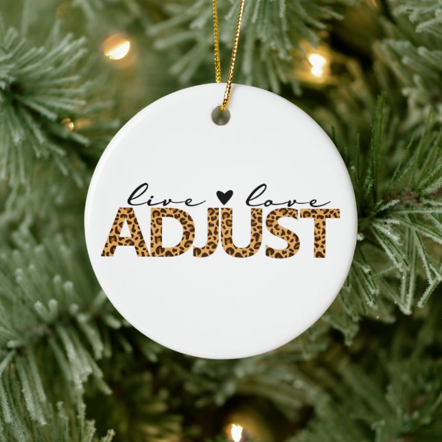 Adjust, Chiropractic Christmas Gift, Live-Liebe, Keramik Ornament (Baum)