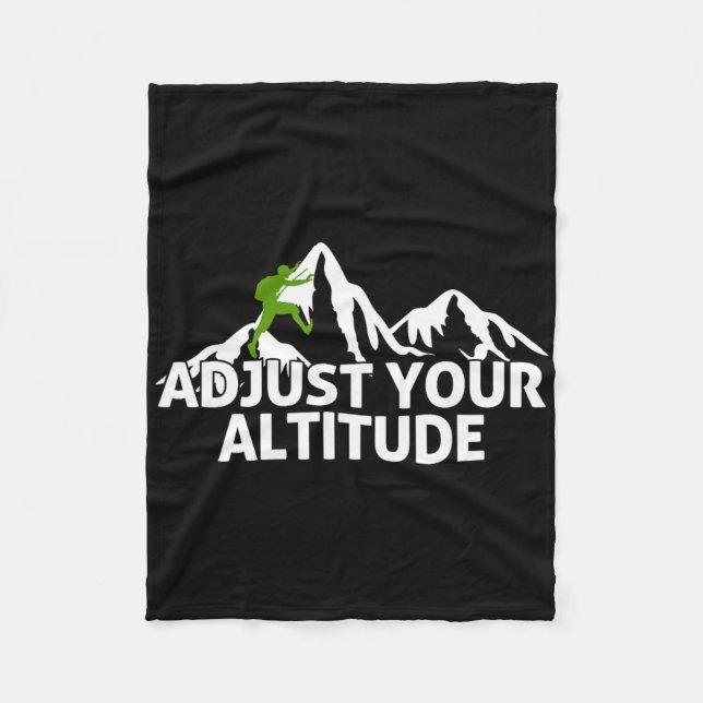 Adjust Your Altitude Rock Climbing Adventure  Fleecedecke (Vorderseite)