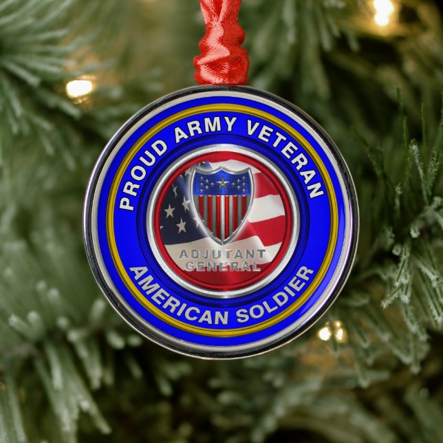 Adjutant der Proud-Armee General Veteran Ornament Aus Metall (Baum)