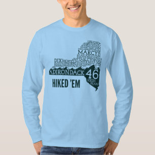 ADK46 gewanderter langer Hülsen-T - Shirt (grünes