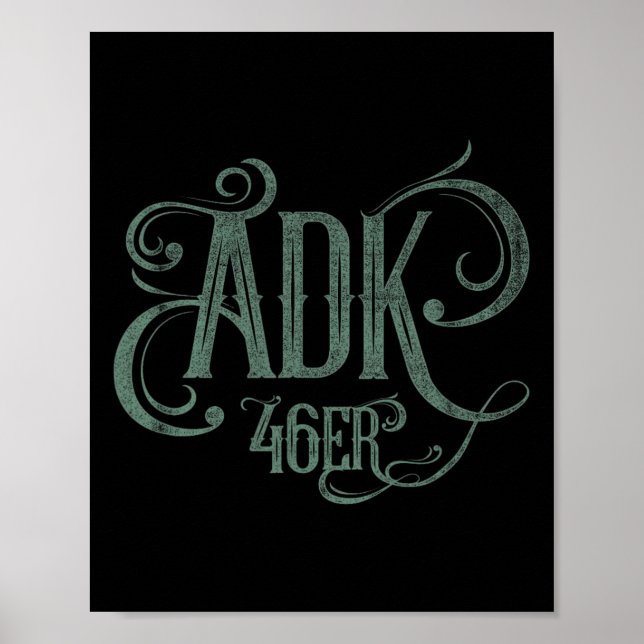 Adk 46er - Adirondack Mountains High Peaks  Poster (Vorne)