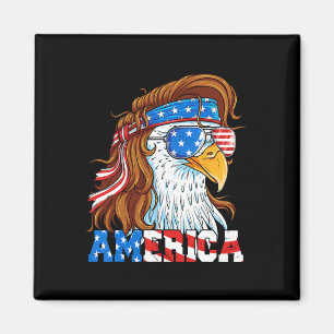 Adle 4. Juli Mullet American Flag Usa Patriot Magnet