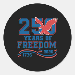 Adler 250 Jahre Freiheit Amerikanisch 1776 2026 25 Runder Aufkleber
