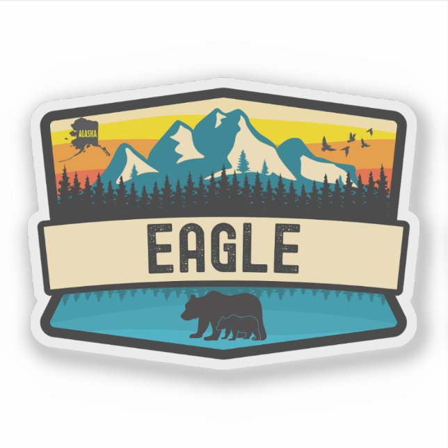 Adler, Alaska Aufkleber (Vorderseite)