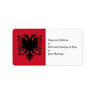Adler Albaniens Flag auf Namensschildern Adressaufkleber