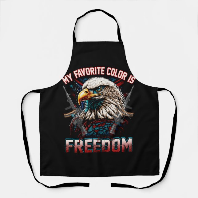 Adler American Flag Meine Lieblingsfarbe ist Freih Schürze (Vorderseite)