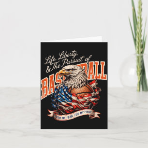 Adler Amerikanische Flagge Patriotischer Basketbal Karte