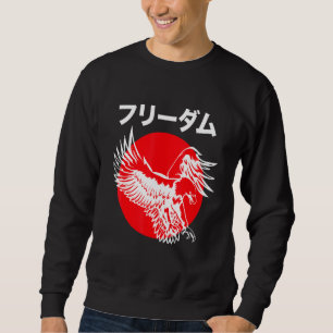 Adler attackierte japanisches Kanji, das beim Aufs Sweatshirt