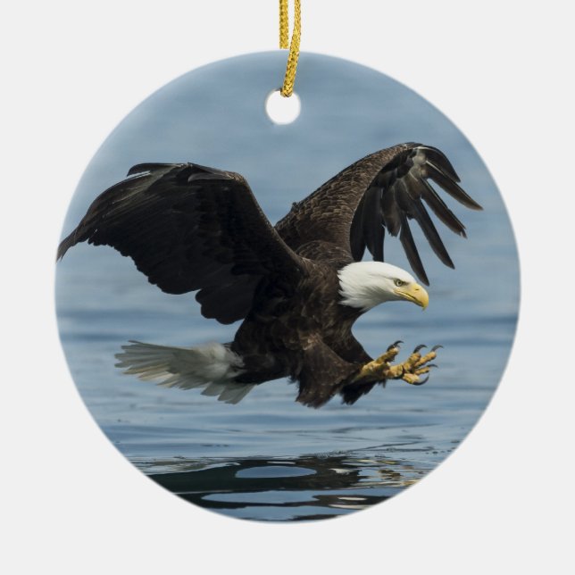 Adler auf Ansatz Keramik Ornament (Vorne)