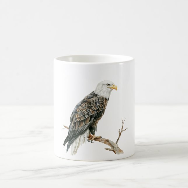 Adler auf Ast Kaffeetasse (Mittel)